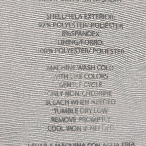 Gerry Mens Medium Swim Board Shorts Gray Flat Front Outdoors Trunks - Picture 11 of 11